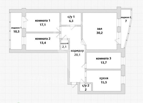 4-к квартира, 1/4 эт., 120м²